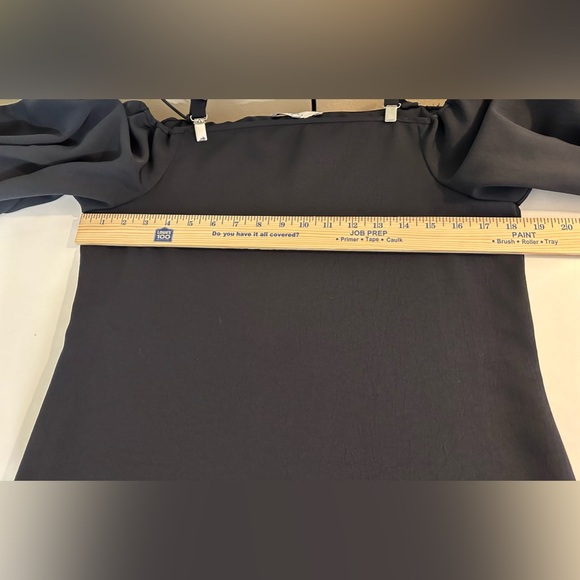 TIBI Suspender Dress Black Twill Mini Open Shoulder Straps Adjustable City Chic - Picture 10 of 15